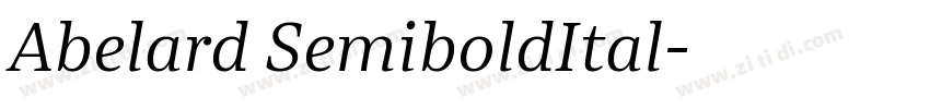 Abelard SemiboldItal字体转换